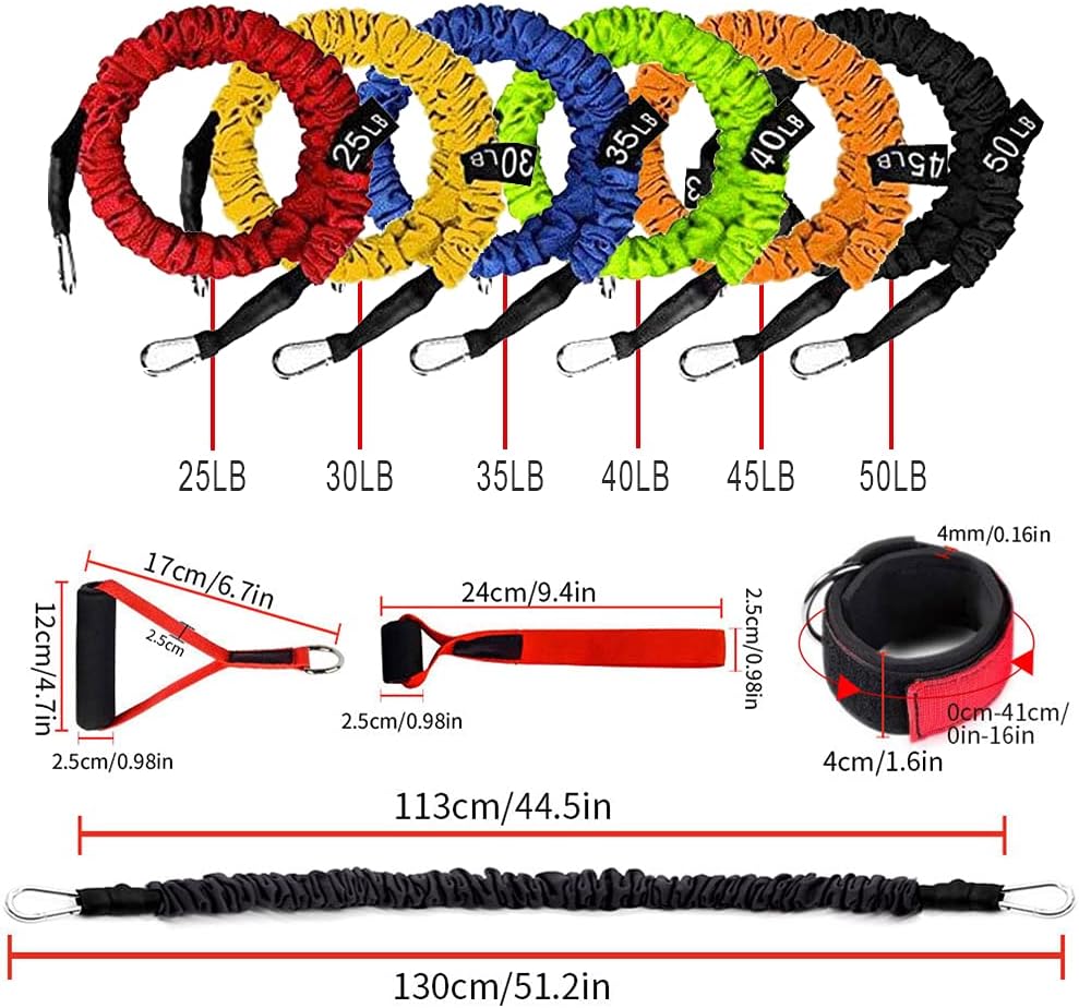 Resistance Band with Handle, Exercise Bands with Handles, Ideal for Strength Training, Muscle Toning, Physical Therapy