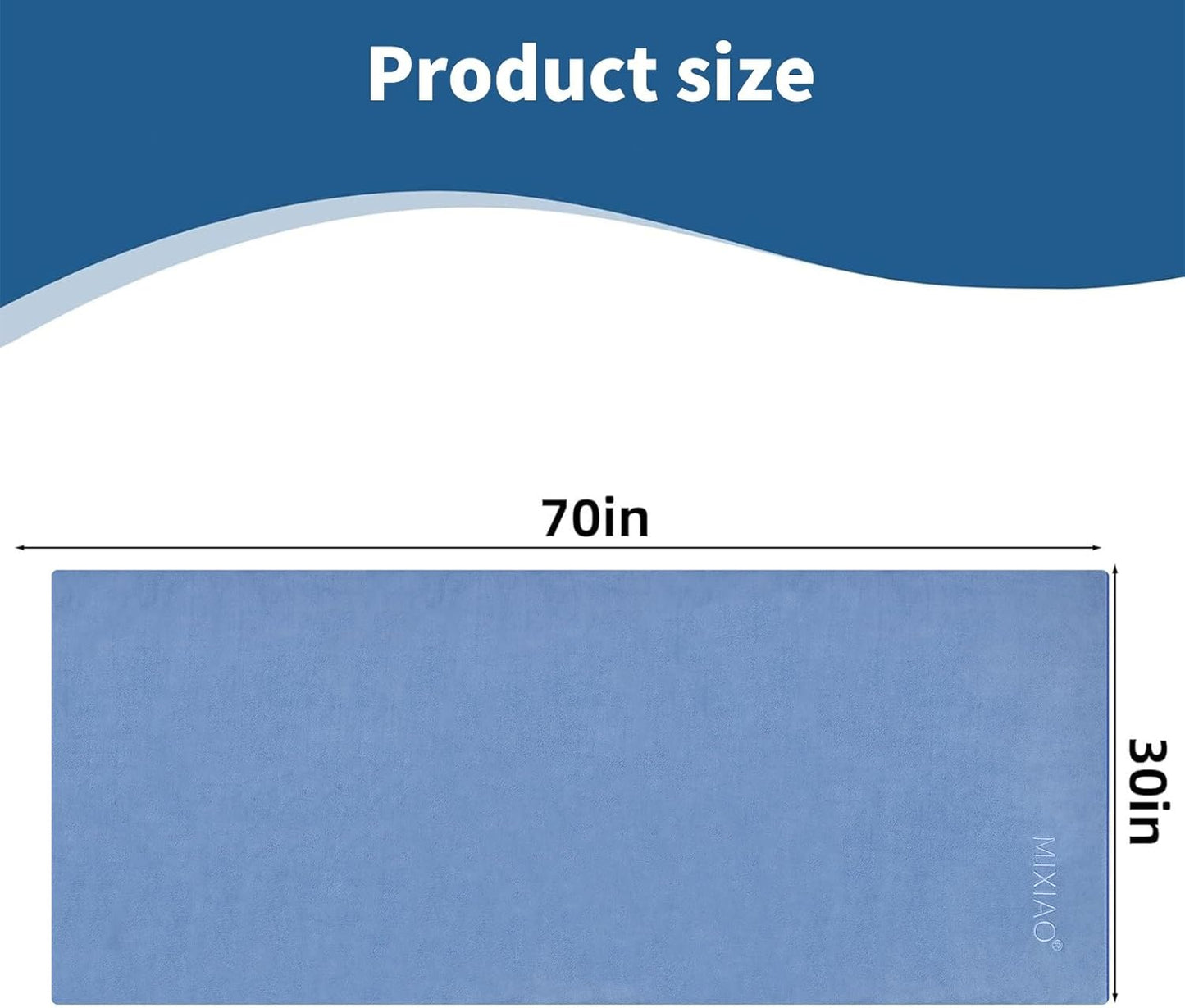 Infrared Sauna Blanket Towel Inserted 30" x 70" Reusable Machine Washable Insert Towel Easy Detoxification Simplifies Clean-Up Super Absorbent Perfect Companion for Infrared Sauna Blanket (Blue)