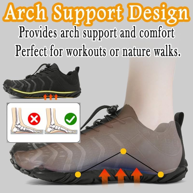 Barefoot Shoes Men Women Minimalist Shoes Zero Drop Workout Cross-Trainer Hiking Water Wide Toe Box Grounded Footwear Weightlifting Walking