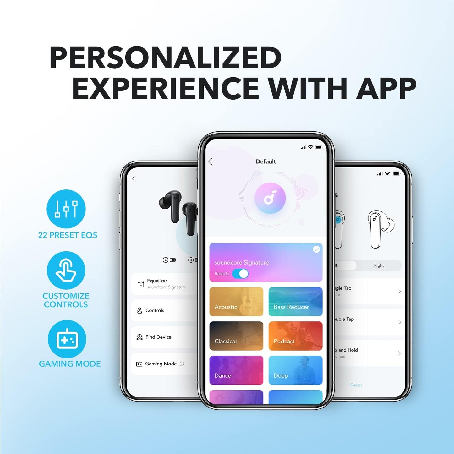 Soundcore by Anker P20i True Wireless Earbuds, 10mm Drivers with Big Bass, Bluetooth 5.3, 30H Long Playtime, Water-Resistant, 2 Mics for AI Clear Calls, 22 Preset EQs, Customization (White)