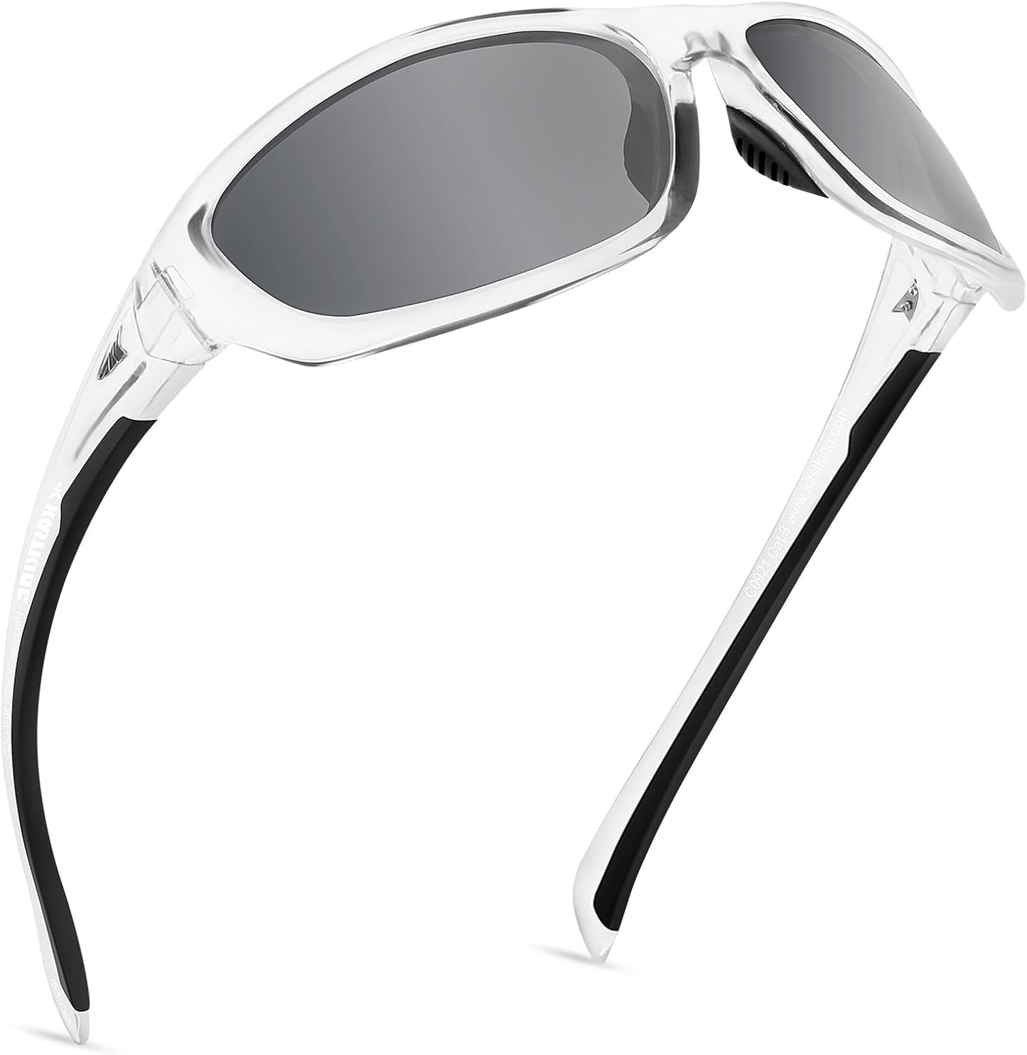 KastKing Hiwassee Polarized Sport Sunglasses for Men and Women, Wrap Sunglasses for Fishing Cycling and Running,UV Protection