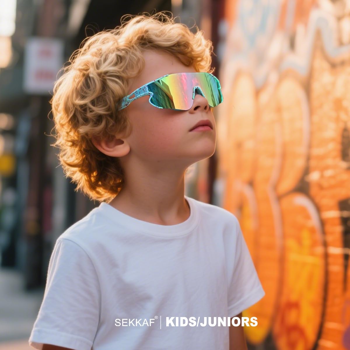 Kids Baseball Sunglasses for Boys Girls Youth Softball Cycling Sports Sunglasses UV400 Protection Age 5-12