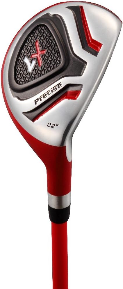 Precise X7 Kids Golf Clubs Set for Ages 3-5, 6-8, 9-12 | Right/Left Hand Girls & Boys Golf Clubs with Lightweight Graphite Shafts, Hybrid & Stand Bag