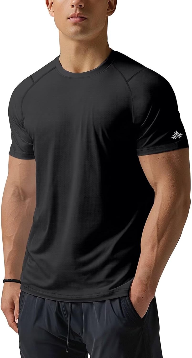 Zengjo Mens Athletic Shirts Short Sleeve Quick Dry Gym Workout Running Exercise T-Shirt Moisture Wikcing Sports Tee Top