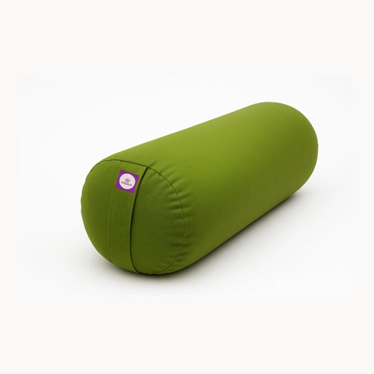 Yogikuti Iyengar Yoga Bolster for Restorative Yoga and Meditation – Lightweight Cotton Support Pillow with Handle for Easy Carry, Versatile for Pose Modification, Balance, Back Relief, and Relaxation