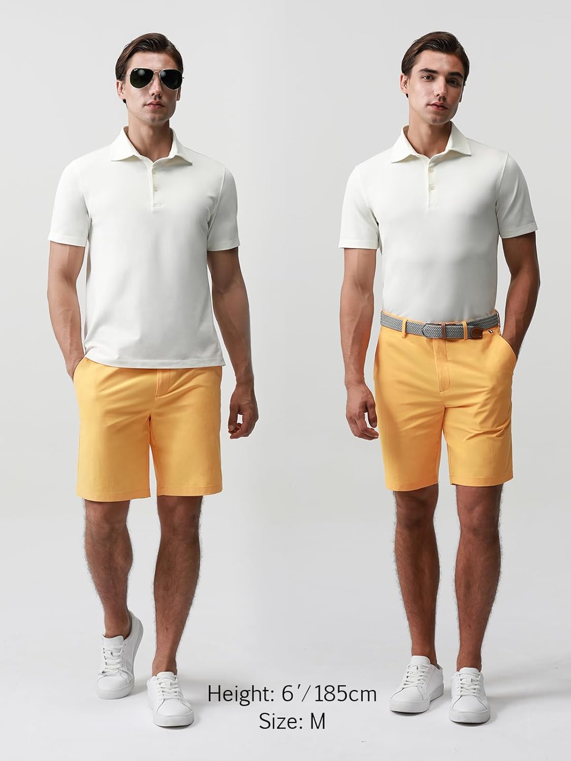 BCI Cotton Blend Pique Polo Shirts for Men Short Sleeve Tops Comfort Split Hem with 3-Color Tape