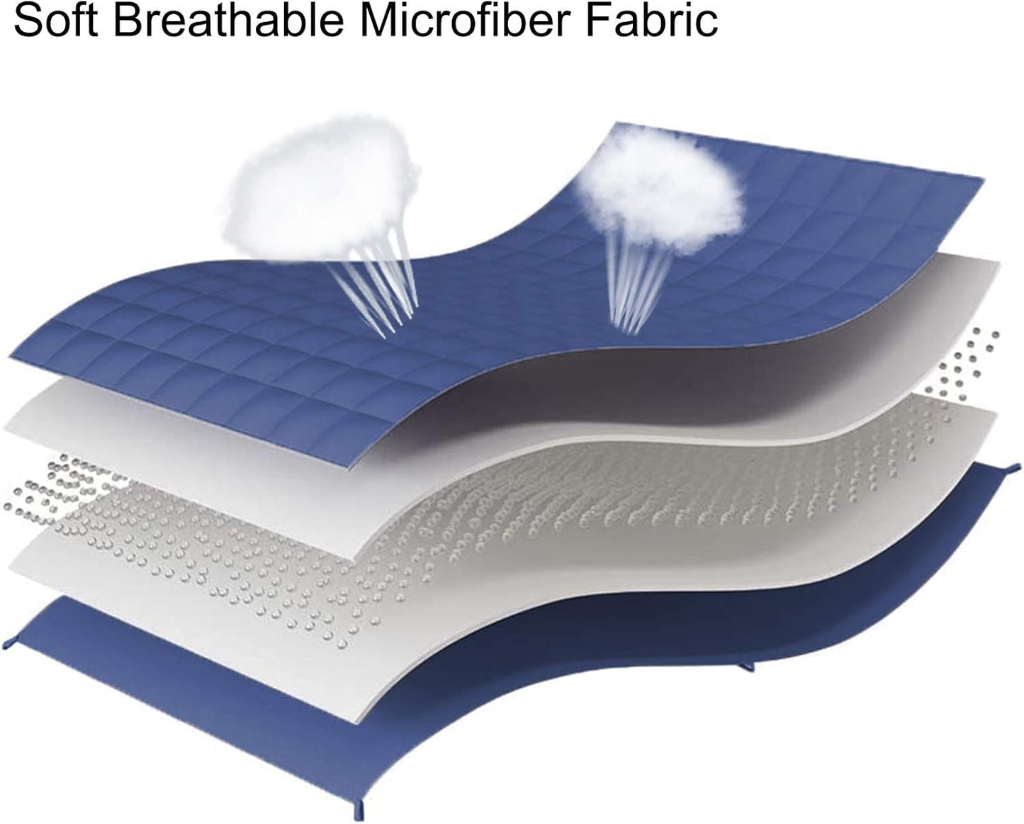 L'AGRATY Weighted Blanket - 80"x87" 20lbs Cooling Breathable Heavy Blanket Microfiber Material with Glass Beads for Adult All-Season Summer Fall Winter Soft Thick Comfort