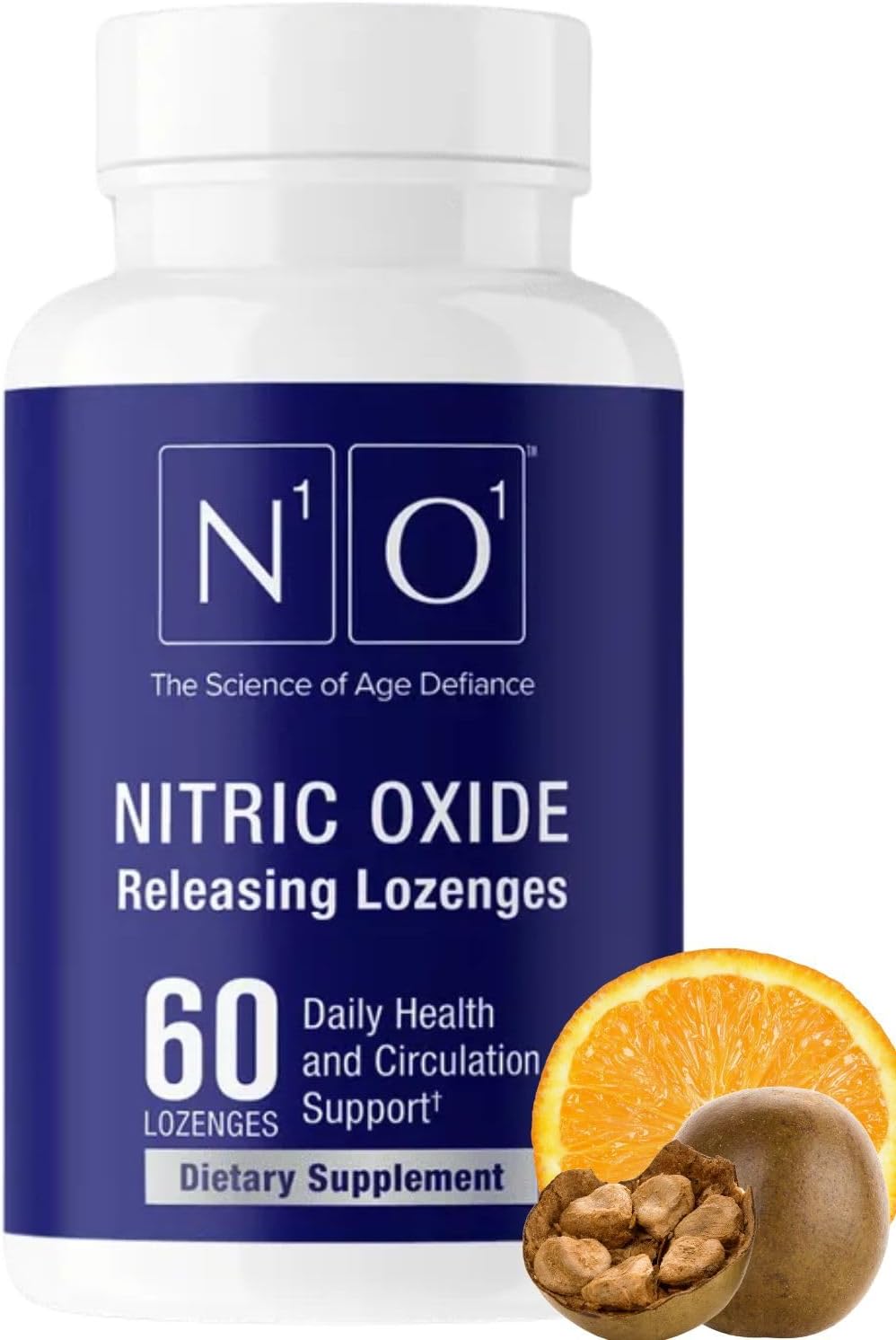 Nitric Oxide Lozenges for Heart Health Support - Dietary Supplement for Blood Flow, Oxygenation and Blood Pressure - 120 Count