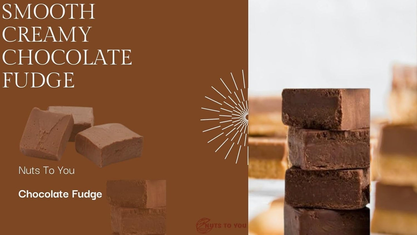 Nuts To You 6.6 Oz. Sugar Free Smooth Creamy Chocolate Fudge | Fresh Gourmet Candy | Decadent and Delicious Handcrafted Fudge