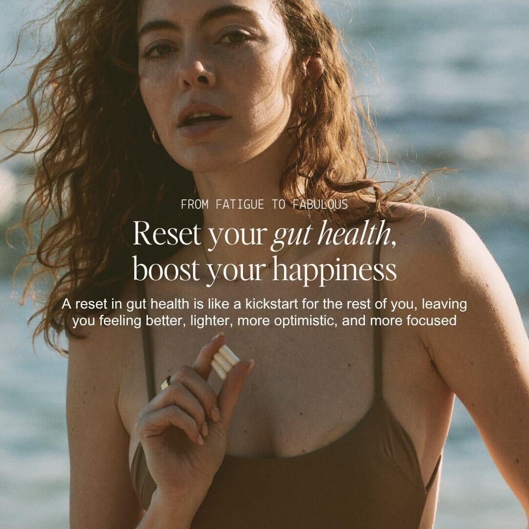 Paulina FITNESS Reset Overnight Digestive Aid, Bloating Relief, & Gut Health Supplement | Natural Detox & Digestive Cleanse to Support Weight Management and Relieve Constipation | 90 Capsules