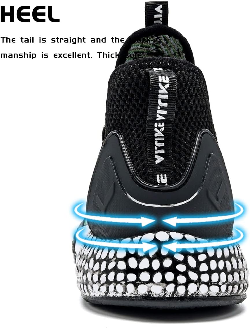 WETIKE Boy's Shoes Mesh Slip on Lightweight Running Sneakers