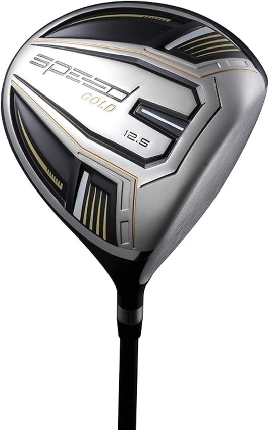 Speed Titanium Driver Golf Club, 10°, 11.5°, 12.5° Loft (Right & Left Handed), Lightweight Graphite Shaft, Oversized Sweet Spot, Aerodynamic, USGA Conforming Mens Golf Driver + Deluxe Headcover