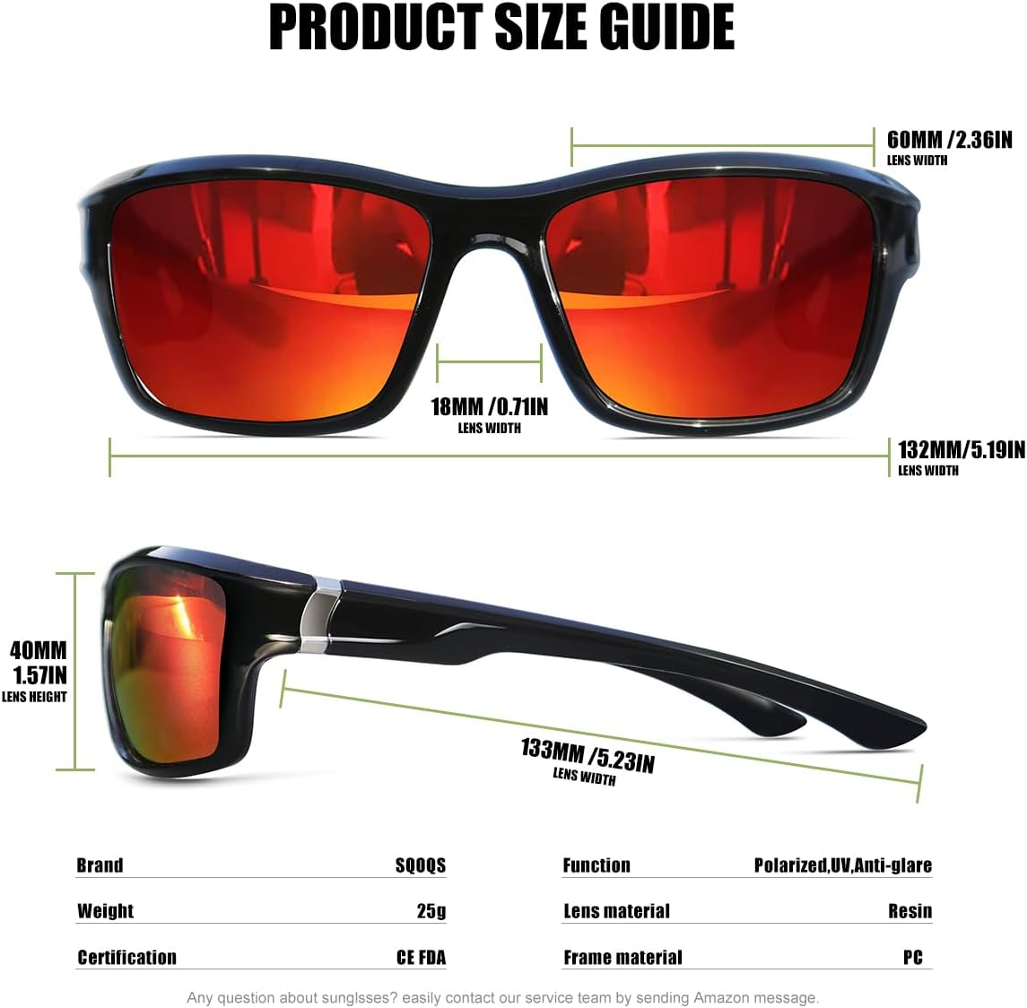 Polarized Sunglasses for Men Women Sports Goggles Lightweight Frame Cycling Running Fishing Driving UV400 Protection