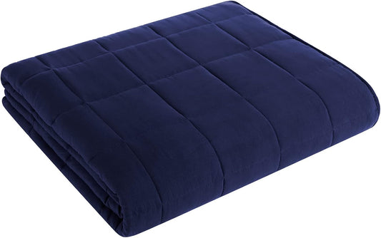 L'AGRATY Weighted Blanket - 88"x104" 25lbs Cooling Breathable Heavy Blanket Microfiber Material with Glass Beads for Adult All-Season Summer Fall Winter Soft Thick Comfort