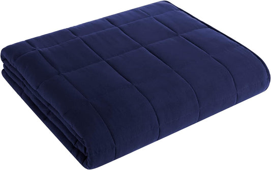 L'AGRATY Weighted Blanket - 88"x104" 30lbs Cooling Breathable Heavy Blanket Microfiber Material with Glass Beads for Adult All-Season Summer Fall Winter Soft Thick Comfort