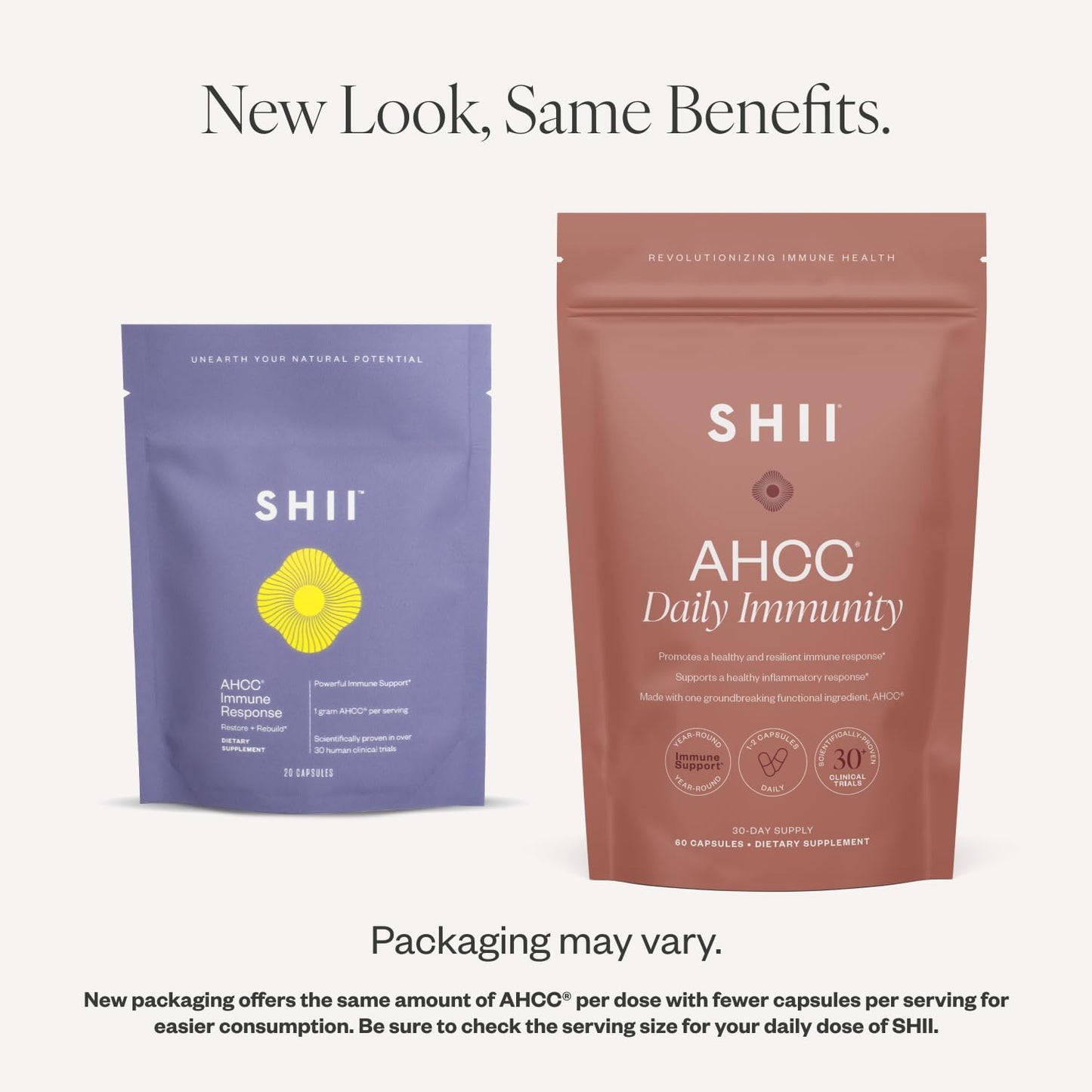 SHII AHCC Daily Immunity, 30-Days Supply – Vegan, Gluten Free Immune Support Supplement with AHCC, Immune System Support from Functional Shiitake Mushrooms, Promotes Immune Response & Cellular Health