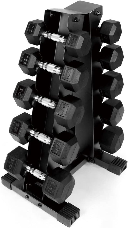 WF Athletic Supply 200Lb Dumbbell Set, 10-30Lb Dumbbell Set with A Frame Storage Rack for Muscle Toning, Strength Building & Weight Loss - Multiple Choices Available