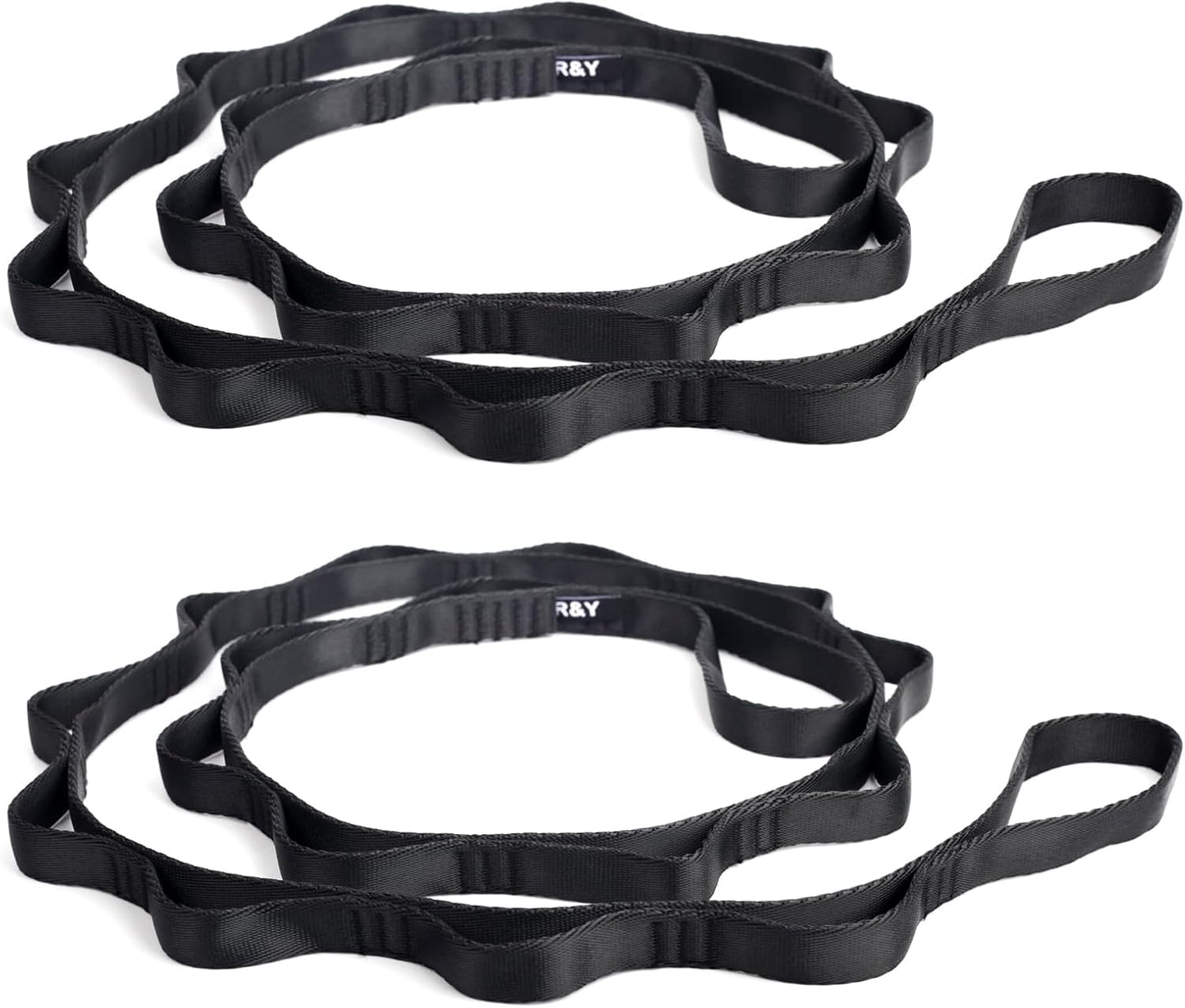 2PCS 5.9ft Long Nylon Daisy Chain Straps for Aerial Yoga Hammock Swing Adjustable Aerial Silk Extender Hanging Rope for Aerial Yoga Belts 180cm