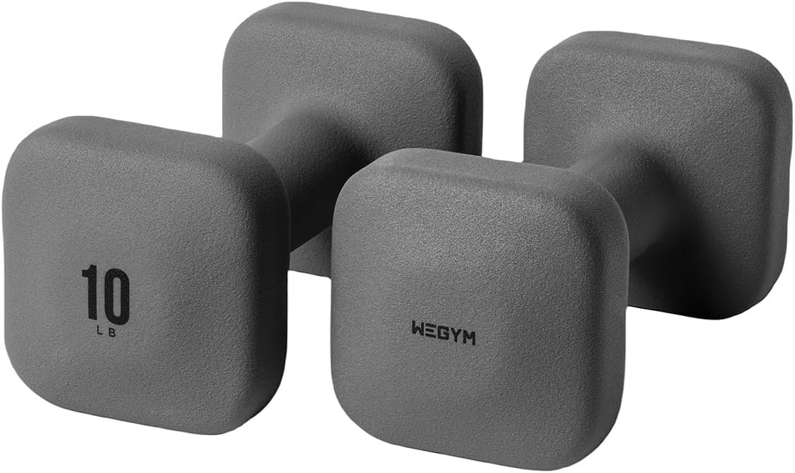 SafeGrip Dumbbells, Anti-Slip, Anti-Roll, Thick Handles, Free Weights, Square Dumbbells for Secure Workouts at Home, Weightlifting, and Personal Training