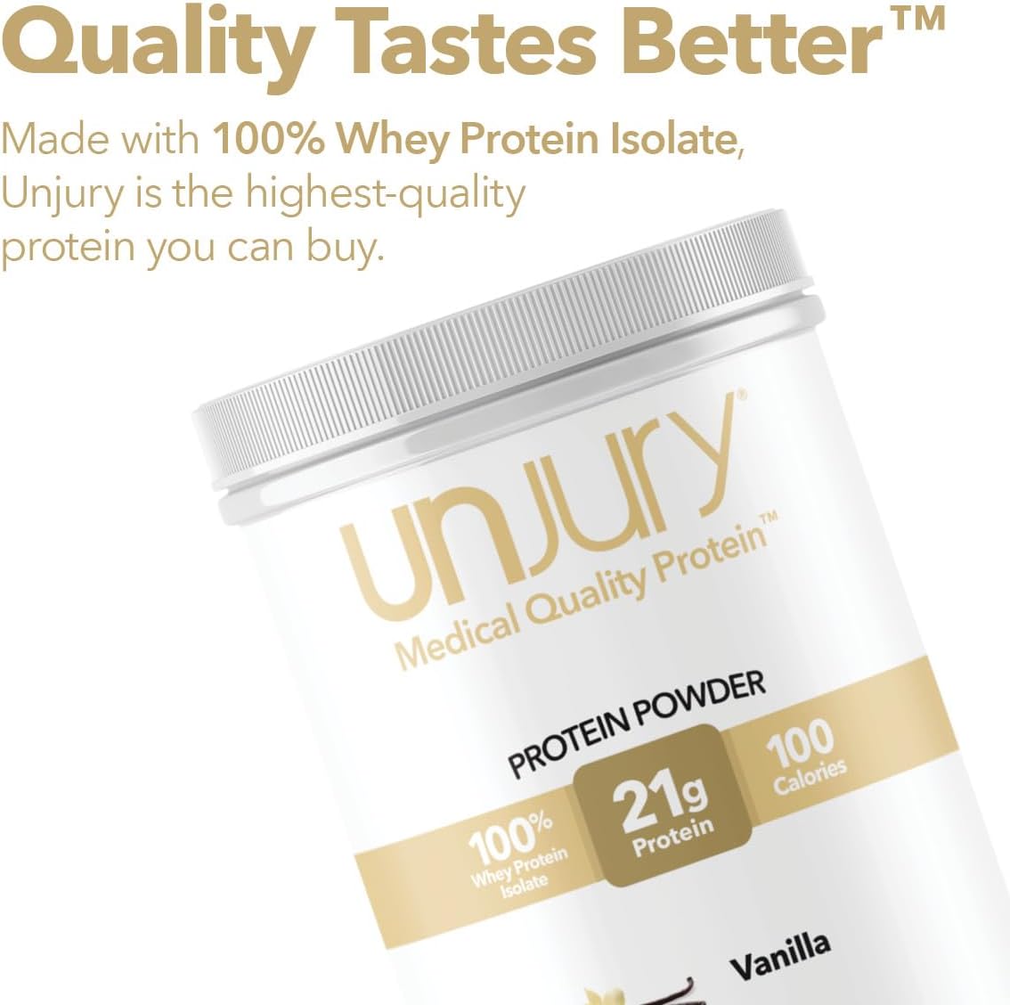 Whey Protein Powder | Vanilla | 21g 100% Whey Isolate Protein Powder | Low Carb and Lactose Free | Gluten Free | Certified Kosher | 15 Servings