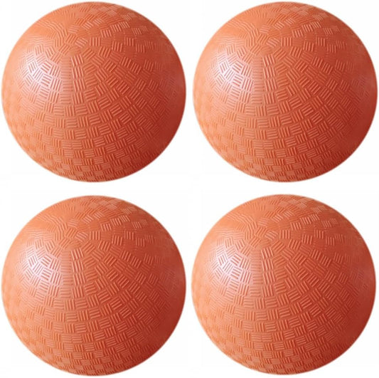 AppleRound 8.5-inch Dodgeball Playground Balls, Pack of 4 Balls with 1 Pump, Official Size for Dodge Ball, Handball, Camps and Schools