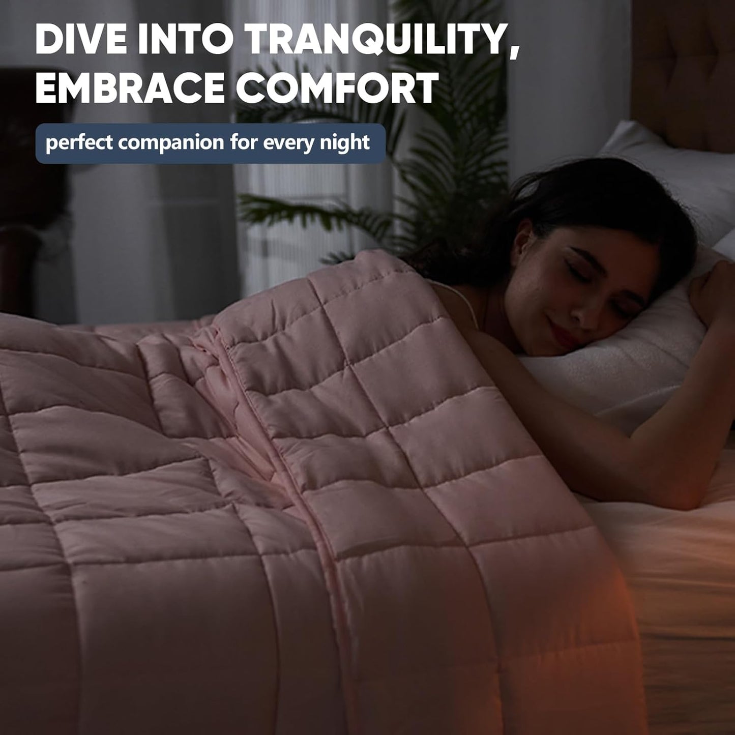 yescool King Size Weighted Blanket for Adults (20 lbs, 80” x 87”, Pink) Cooling Heavy Blanket for Sleeping Perfect for 190-210 lbs, Breathable Blanket for Adults & Couple All Season, Machine Washable