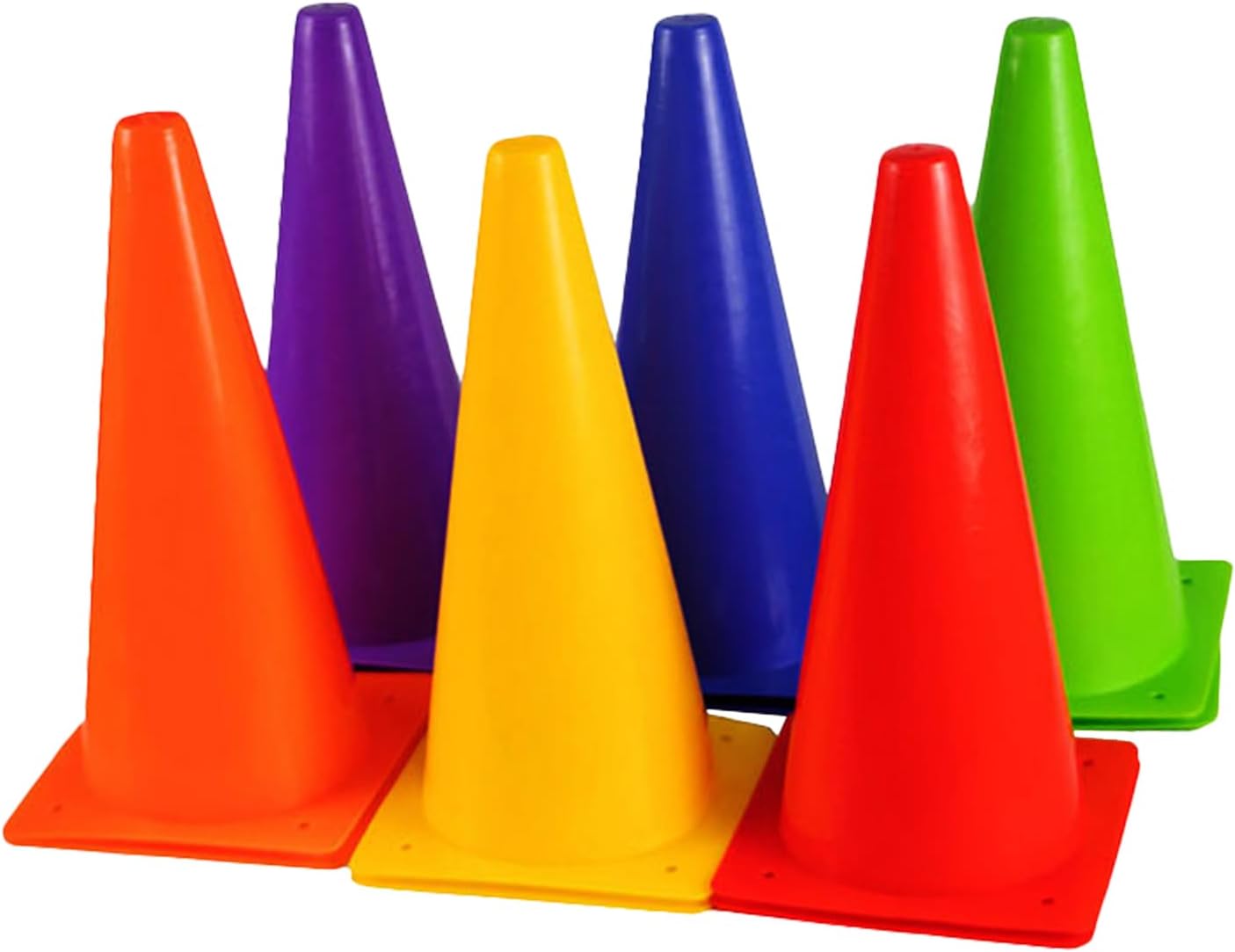 12 Inch Traffic Training Cones, 12 Pack Cones Sports Training Agility Plastic Safety Parking Cones, Agility Field Marker Cones for Soccer Basketball Football, Outdoor Sport Activity