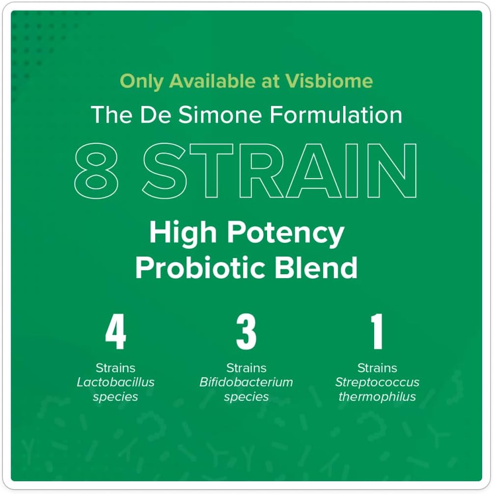 Visbiome® Advanced GI Care - High Potency Probiotic 450 Billion Strength - 30 Packets Unflavored Powder - Original De Simone Formulation - Shipped Cold in Recyclable Cooler with Temperature Monitor.