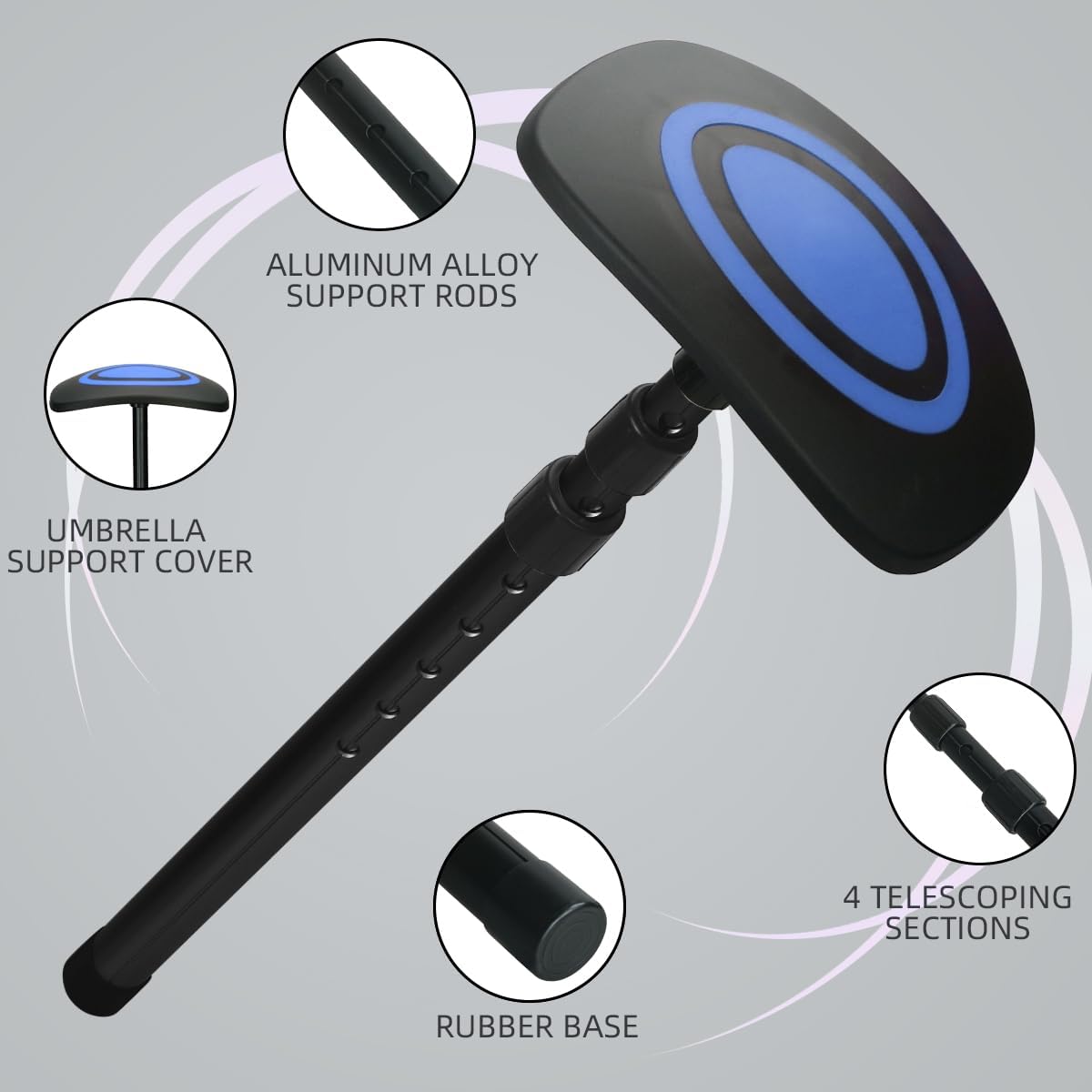 LTY Golf Travel Support Arm, Golf Travel Brace, Golf Travel Protection Kit, Golf Travel Bag Support System - Featuring a New Shape Designed for Better fit with Golf Bags