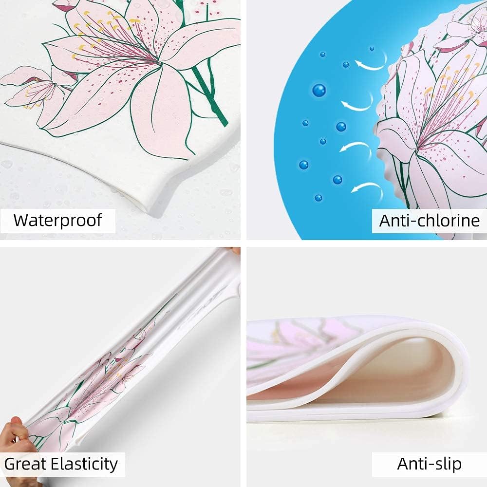 COPOZZ Stylish Silicone Swim Cap for Women – Comfortable, Durable, and Hair-Protecting Design