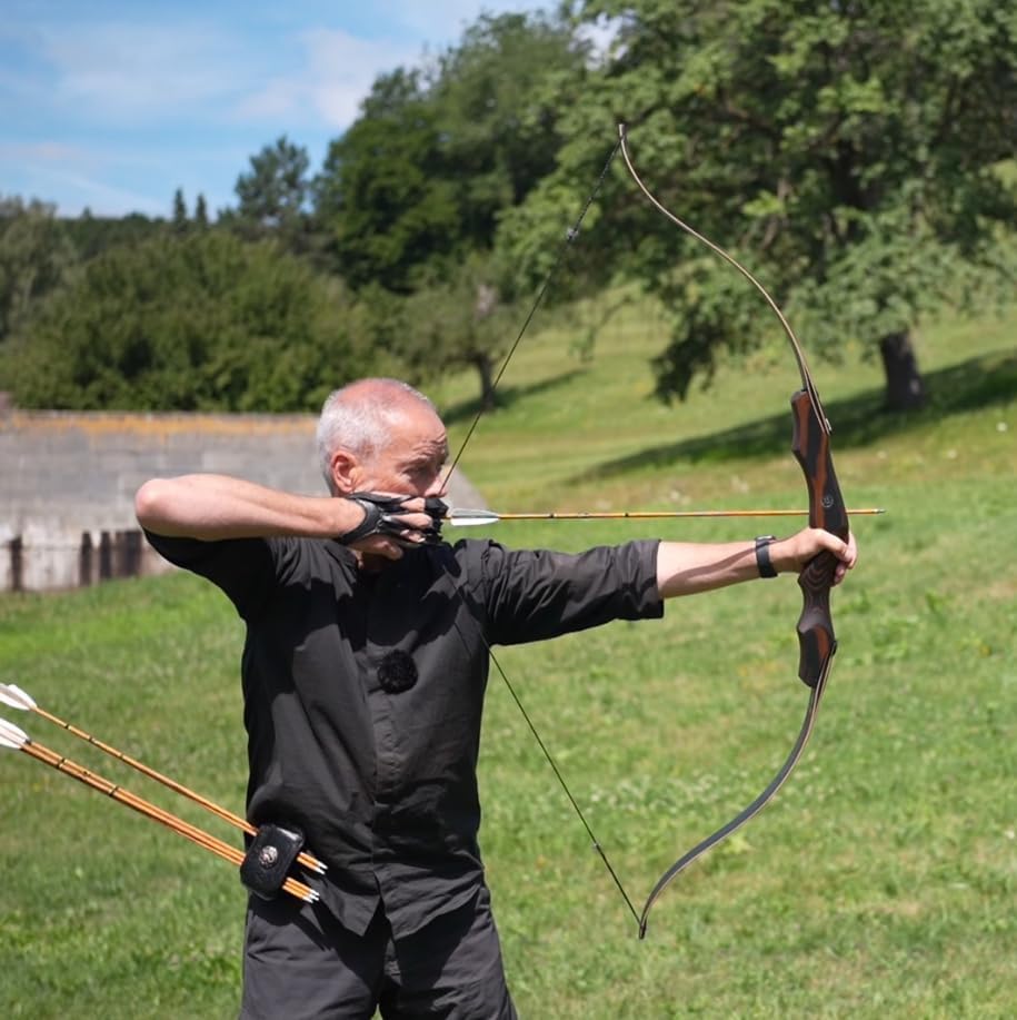 Sanlida Hermit X8 Standard ILF Takedown Hunting Recurve Bow for Adults and Hunters, 60 62 Inch Wooden Recurve Bows Package for Outdoor, Hunting and Practice 25-60Lbs RH Only