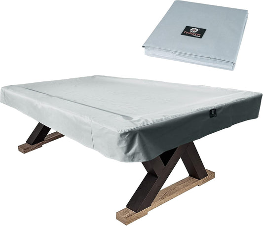 7/8/9FT Heavy Duty 600D Polyester Canvas Billiard Pool Table Cover(7 Colors Available) (Gray, 7-Foot)