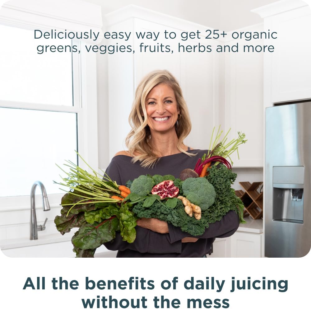 Ancient Nutrition SuperGreens Powder with Probiotics, Organic Berry Flavor Greens, Made from Real Fruits, Vegetables and Herbs, Digestive and Energy Support, 12 Servings, 3.2oz