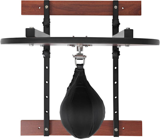 Speed Bag Platform Set, Adjustable Height Punching Bag Wall Mounted Fitness Training Punching Bag w/360° Ball Bearings for Reflex Coordination (Height-Adjustable Version)
