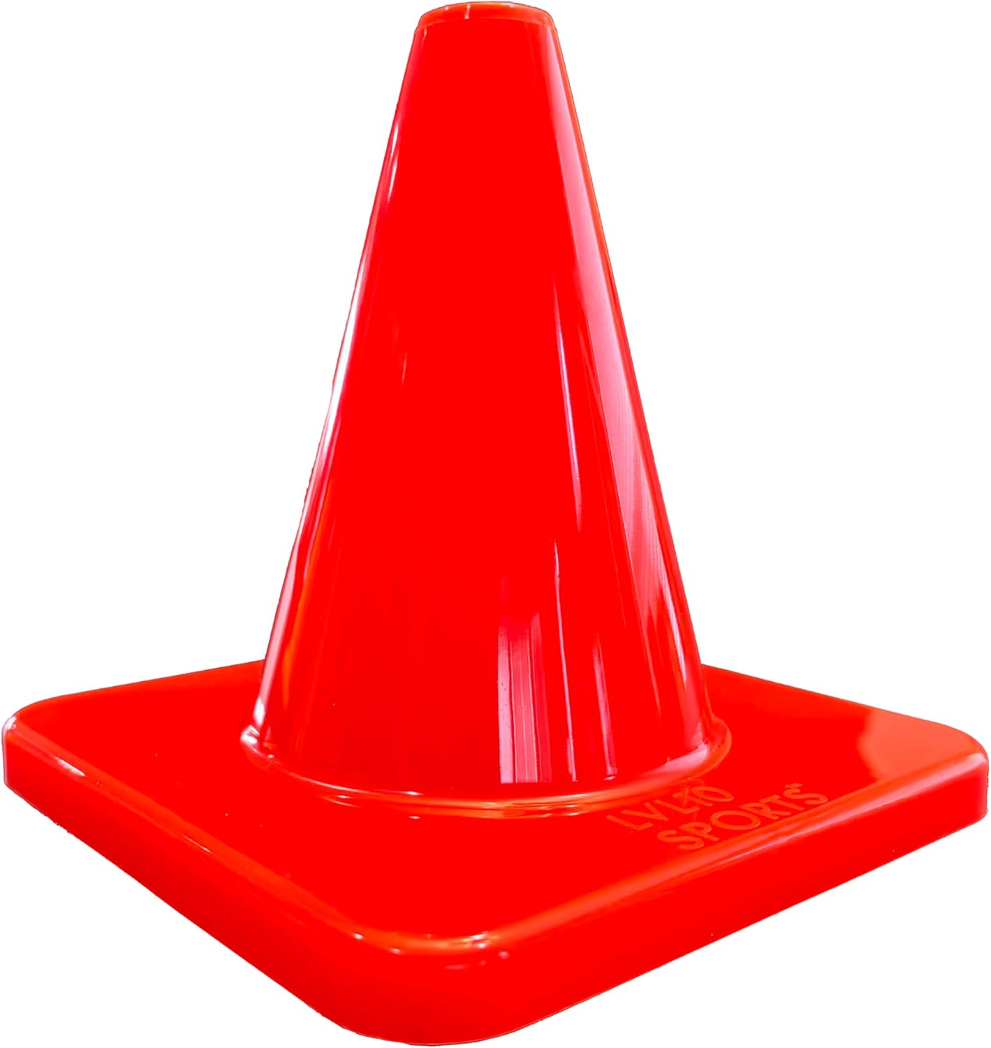 LVL10 Pro Training Cones - 6" Soccer Training Cones for Sports - for Basketball, Football, Basketball and Agility Drills - Soccer Field Markers That Won't Crack, Slide or Fly