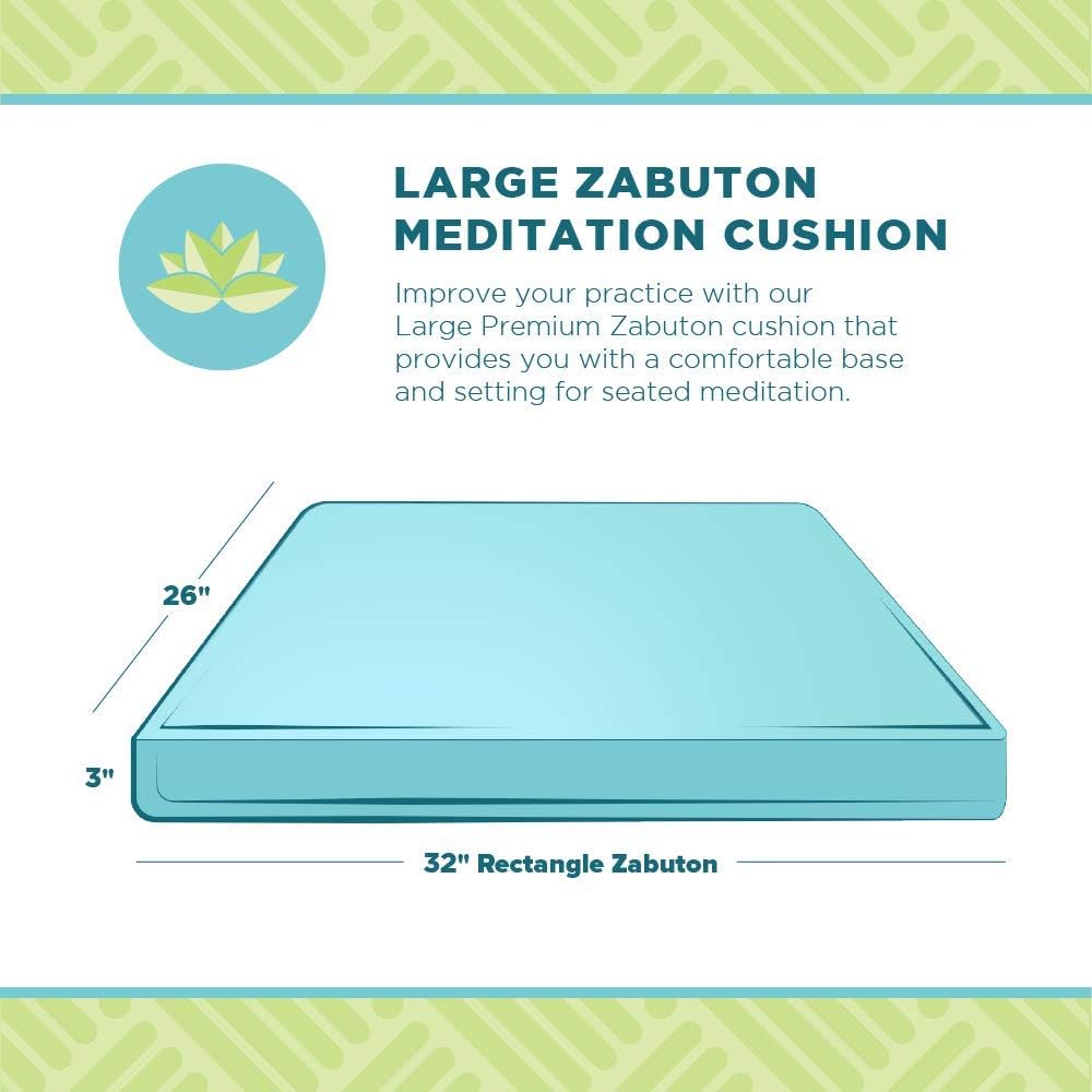 BEAN PRODUCTS MEDITATION CUSHION - Zabuton Meditation Pillows for Sitting on Floor, Yoga Cushion, Cotton Yoga Pillow, Zen Kneeling Prayer Pad- MADE IN USA - Premium 32x26x3, ORCHID
