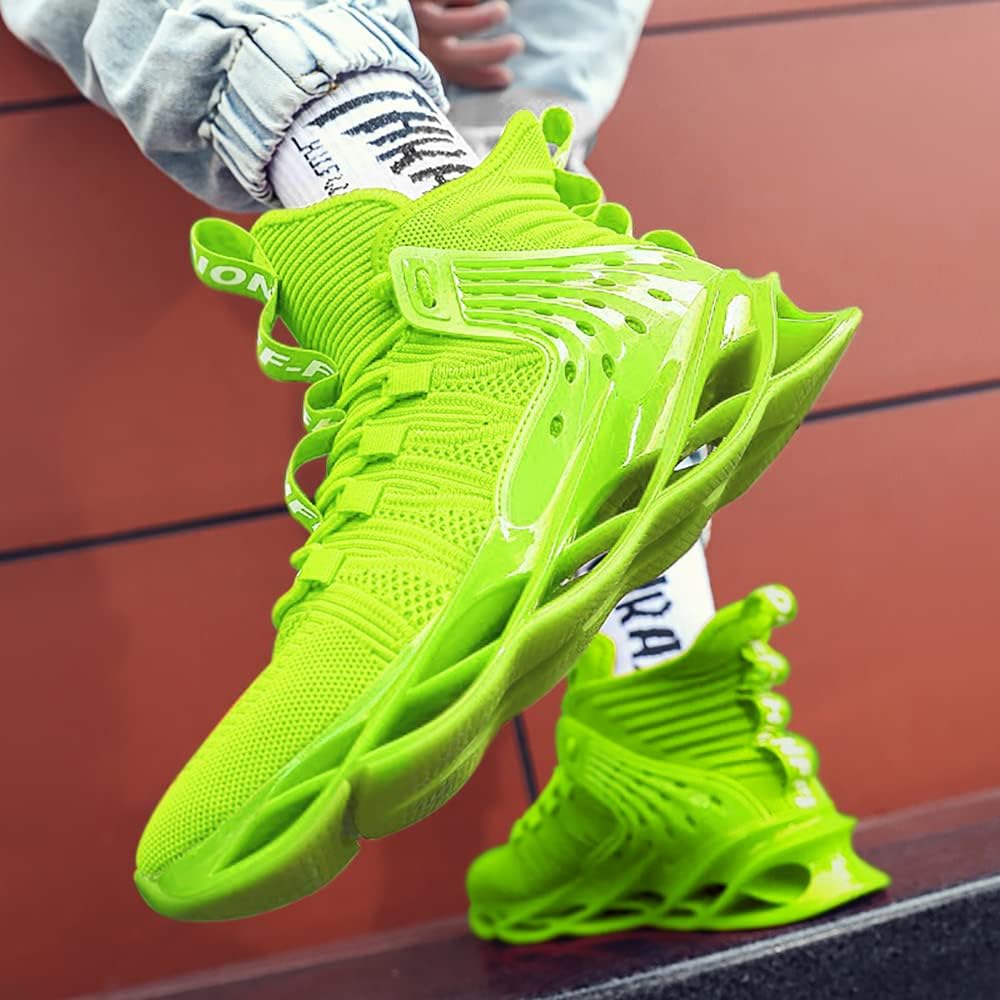 Hello MrLin Men's Running Shoes Non Slip Athletic Tennis Walking Blade Type Sneakers Hip Hop