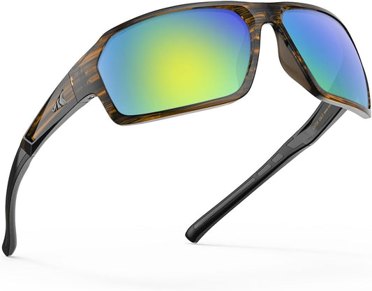 KastKing Chippewa Polarized Fishing Sunglasses, UV400 Protection Full Wrap Frame Sports Cycling Sunglasses, 1.0mm TAC Lenses