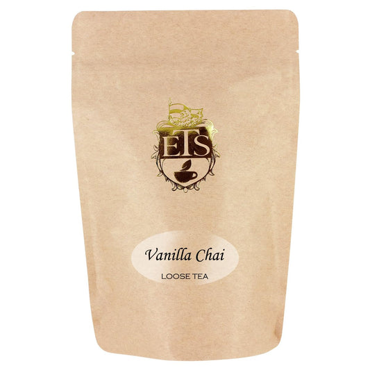 Vanilla Chai Tea Loose Leaf - 4oz | Spiced Black Tea with Cardamom Cinnamon Ginger Cloves | Creamy Vanilla Twist for Cozy Hot Tea | Indian Inspired Masala Tea Experience