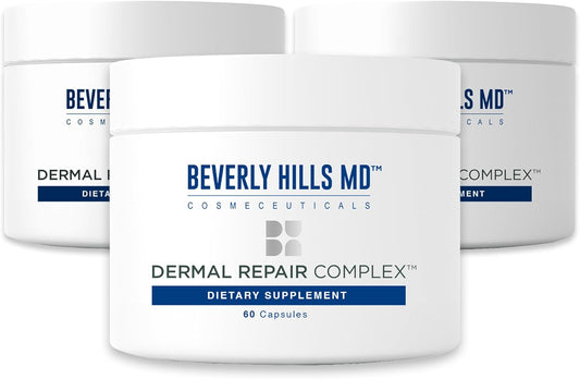 Beverly Hills MD Dermal Repair Anti-Aging Supplement - Hyaluronic Acid, Collagen, Vitamins for Smooth, Plump Skin (3)