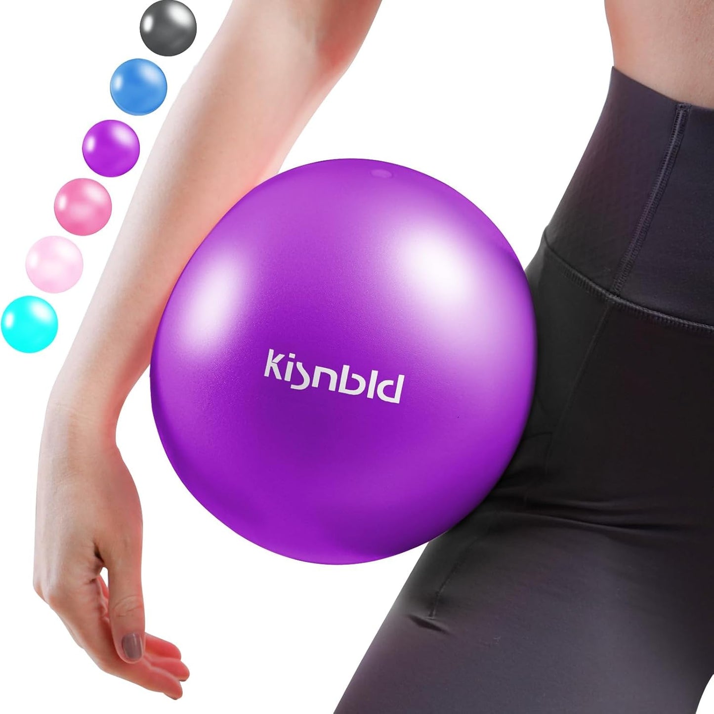 Small Exercise Ball, 9 Inch Mini Pilates Ball, Anti Burst and Slip Resistant Mini Yoga Ball for Stability, Fitness, Physical Therapy, Stretching & Core Strength Workout at Home Gym & Office