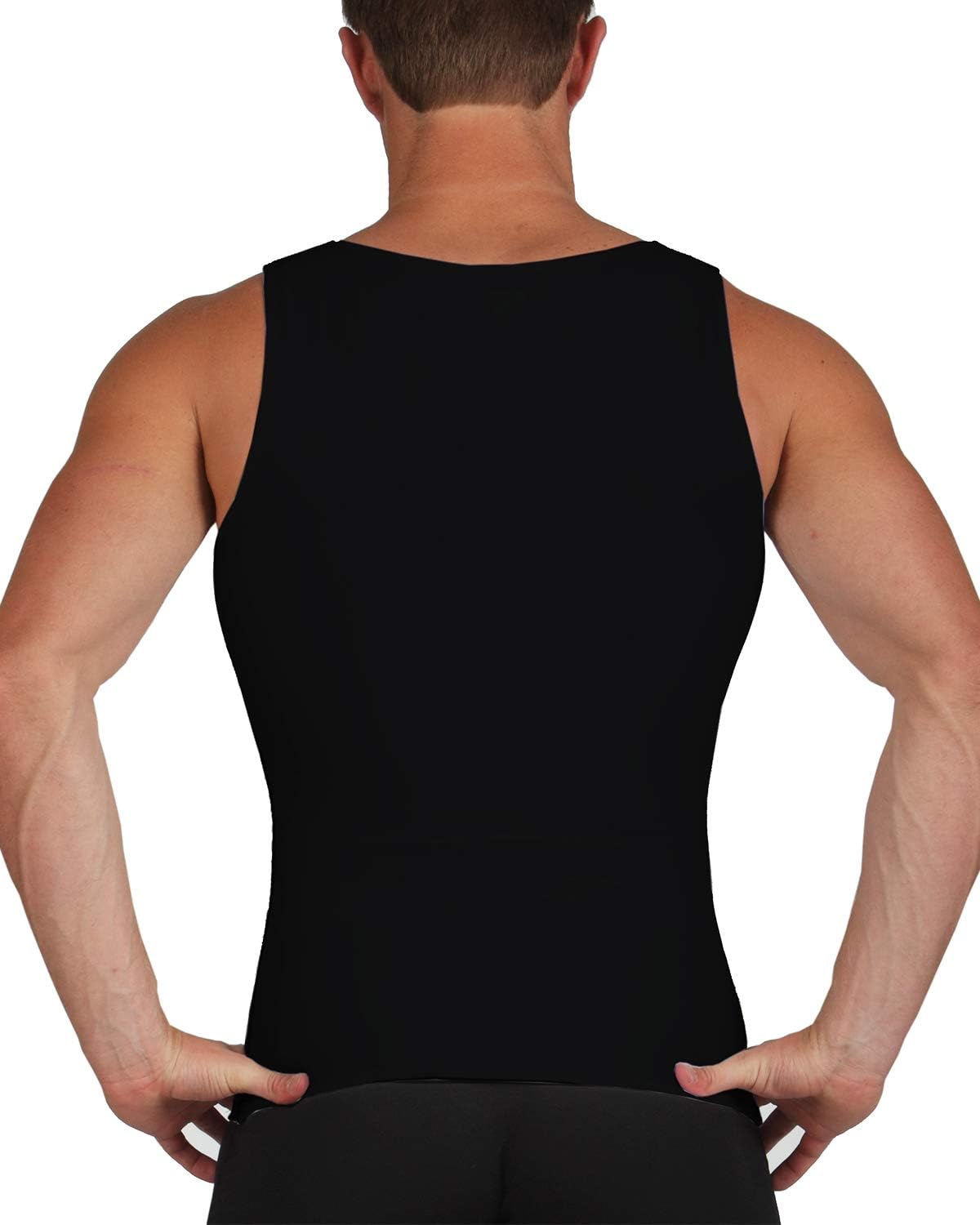 Insta Slim -Made in USA- Compression Tank-Top Shapewear for Men. Tummy Control Slimming Body-Shaper for Belly & Back Support