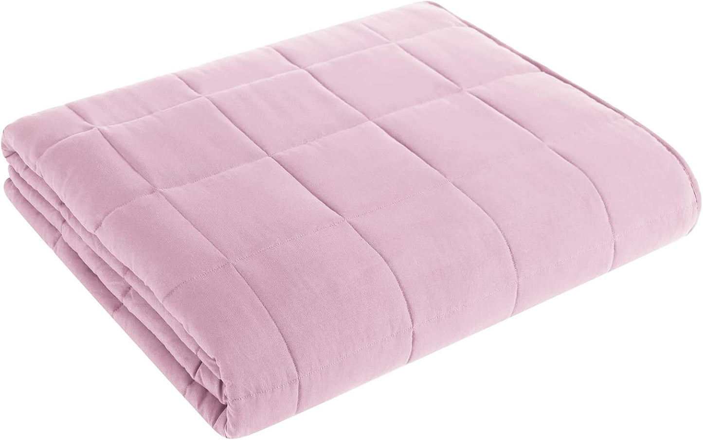 L'AGRATY Weighted Blanket - 88"x104" 30lbs Cooling Breathable Heavy Blanket Microfiber Material with Glass Beads for Adult All-Season Summer Fall Winter Soft Thick Comfort