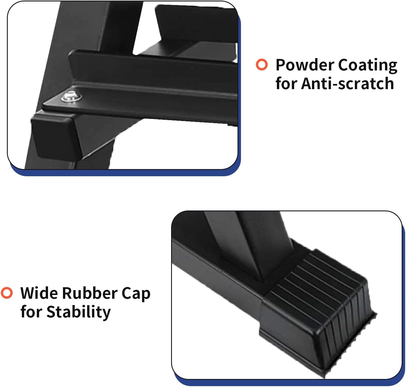 PayLessHere Dumbbell Rack 3 Tier Weight Storage Organizer Racks with Solid Steel Holder & 1000lbs Capacity For Home Gym, Black