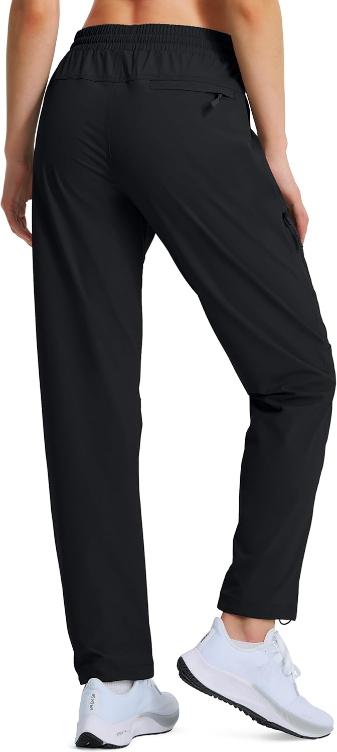 Women's Hiking Pants Quick Dry Lightweight Cargo Pants UPF 50 Water Resistant Zipper Pockets for Golf Travel Work Camping