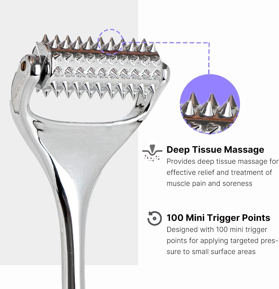 Massage Roller, Acupuncture Roller for Muscle Pain Relief, Acupressure Massager - Deep Tissue Massage Tool for Hand, Foot, Neck, Arms, Thighs