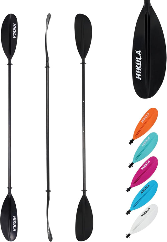 Kayak Paddle Aluminum Shaft Paddle with Nylon Blades, Floating Adjustable Kayaking Oars, 3 Piece, 220-240cm/86-94 Inches,Black/Rose/Teal/Black/Orange/Grey