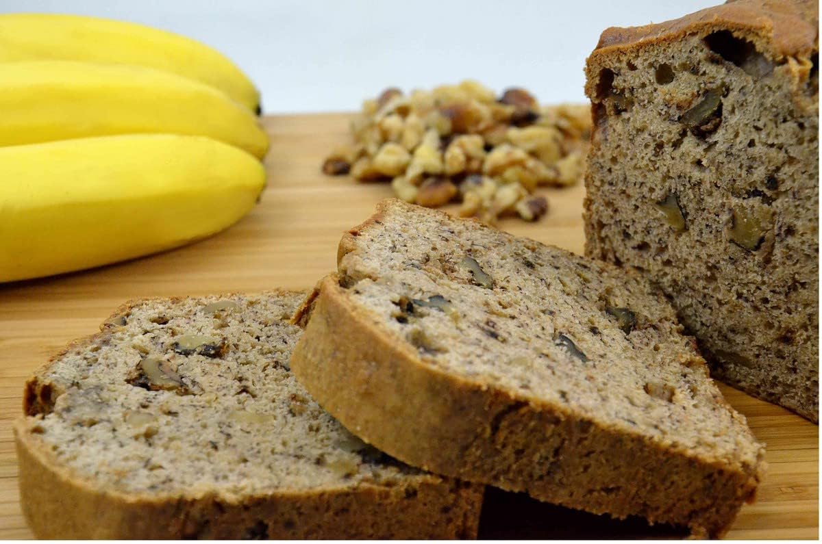 Nadel - Naturally Delicious Banana Nut bread, 12 Pack, Fresh Bananas, Crunchy Walnuts, Lunch snack breakfast bars Natural fresh brand, Cake Slices