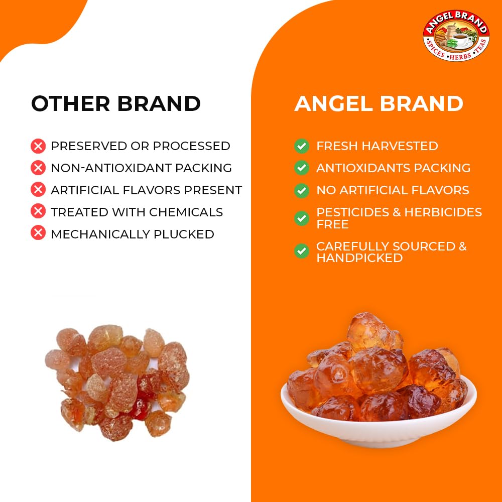 Angel Brand Gum Arabic Spice 1.5 Oz Pouch Pack of 3 - Sourced from the Finest Trees - Enjoy Culinary Creations with Our Premium Gum Arabic