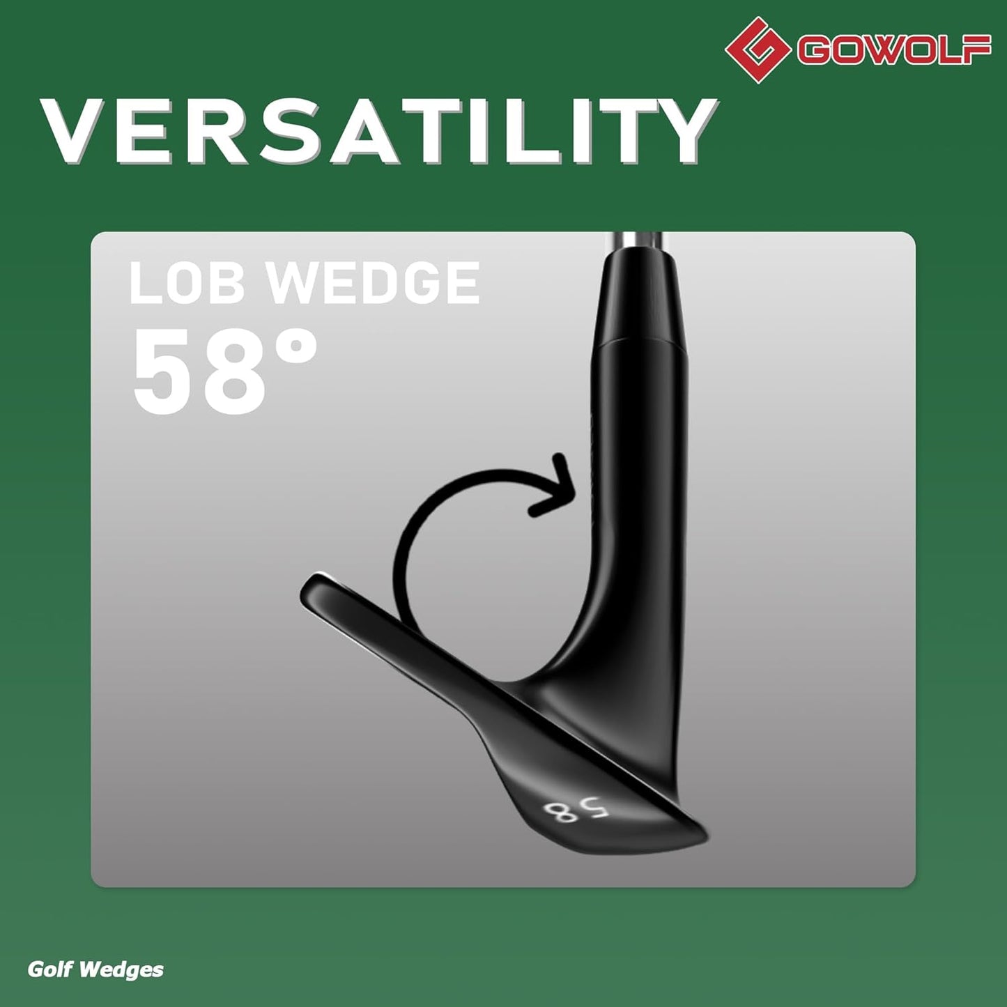 Gowolf Forged Golf Wedges 50/52/54/56/58/60/69 Degree Single or Sets for Men, Right Hand Premium Full Face Gap Wedge Sand Wedge Lob Wedge Golf Club, Great Golf Gifts - CNC Milled Face for More Spin